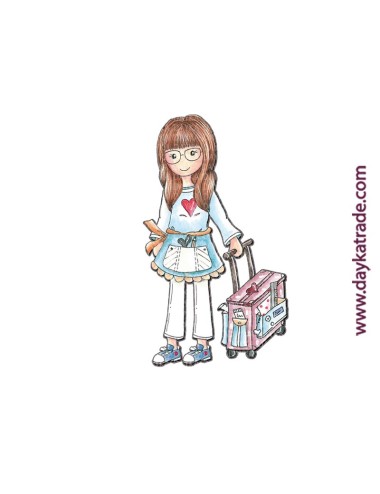 Figura 2D de chica scrapera pintada colección Que me quiten lo bailao