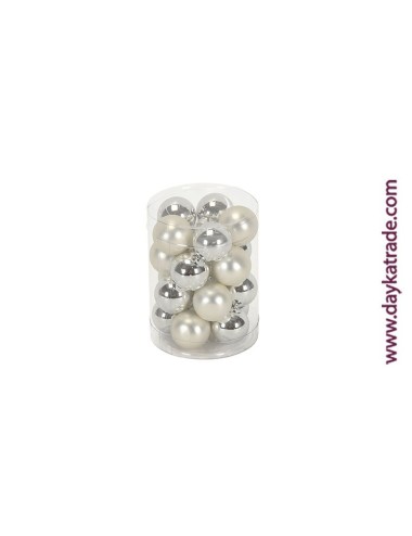 Set de 20 bolas de Navidad plata