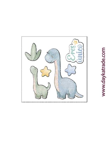 Figuras 2D de dinosaurios colección bebé "Puro Amor azules"