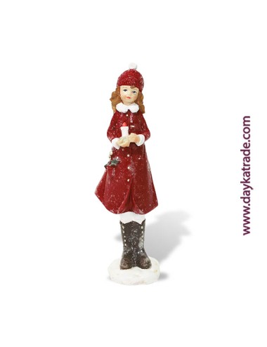 Figura niña abrigo rojo