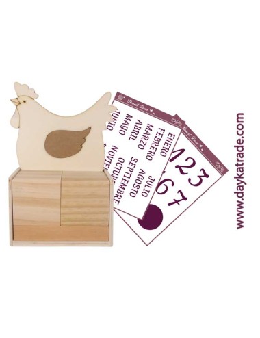 Kit diy calendario perpetuo gallina