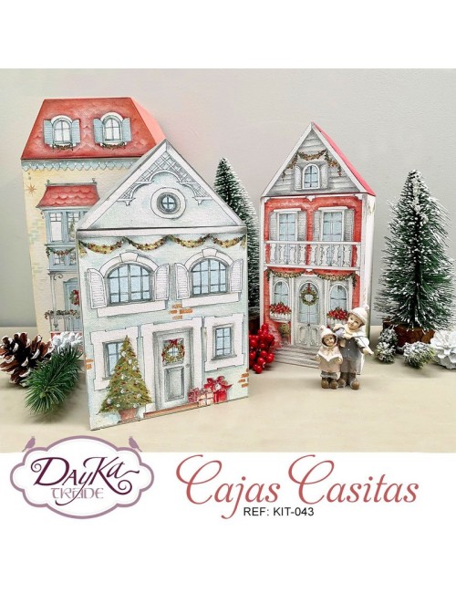 kit de 3 casitas caja con prediseñado