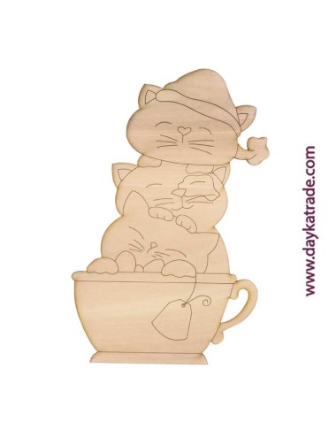 Kit diy taza con gatos
