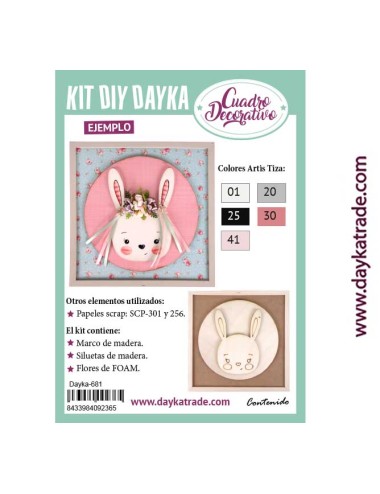 kit diy dayka cuadro infantil conejo