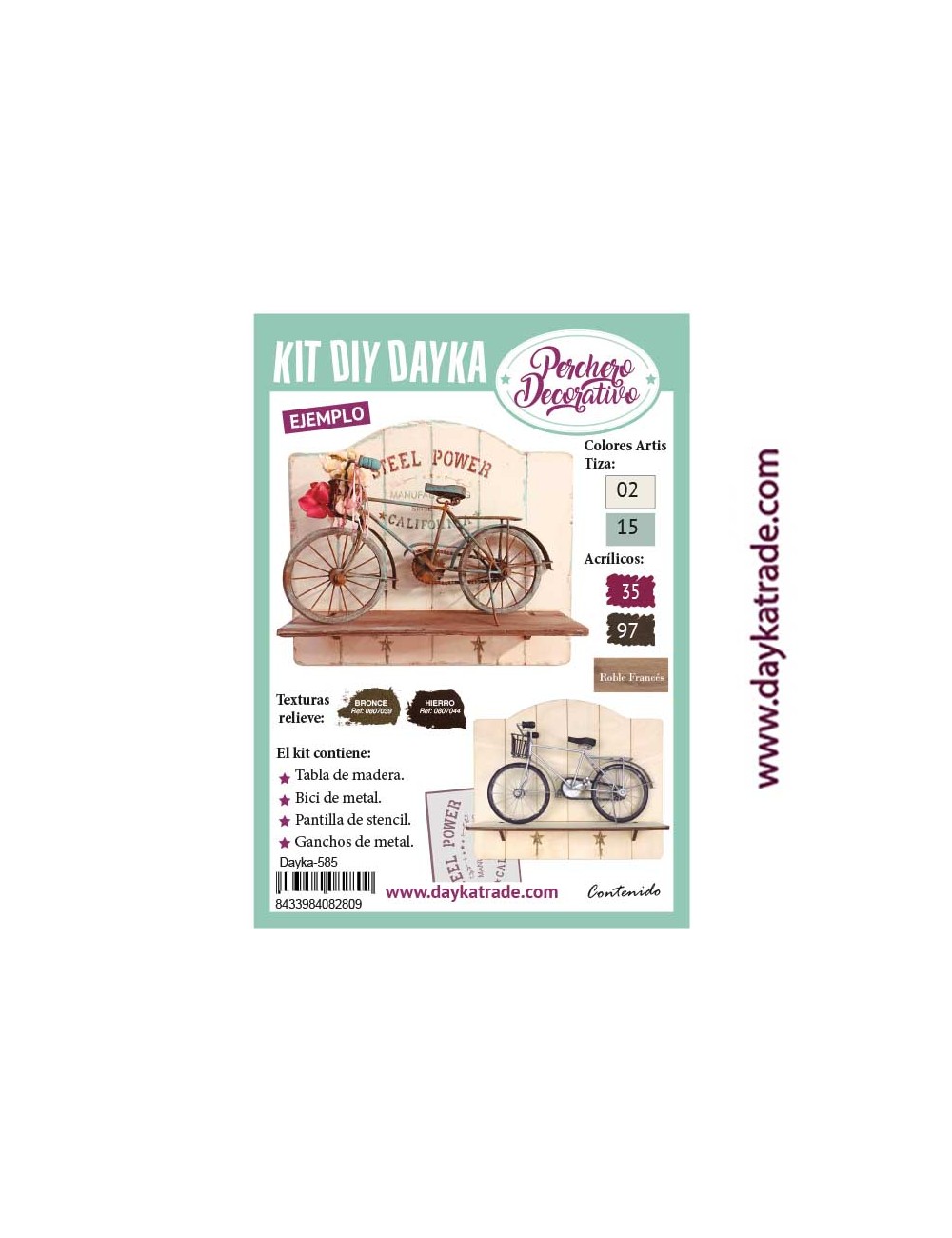 kit diy dayka perchero decorativo bici
