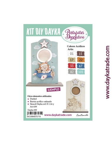 kit diy dayka portafoto conejo en avion