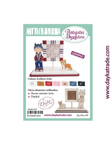 kit diy dayka portafoto niño cascos perro