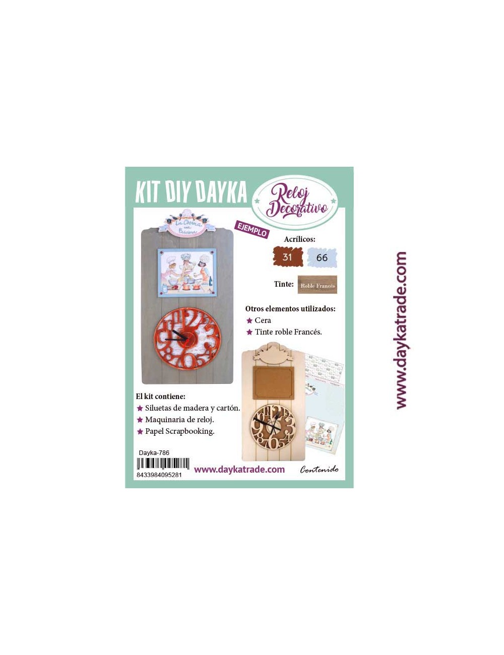 kit diy dayka reloj de cocineras