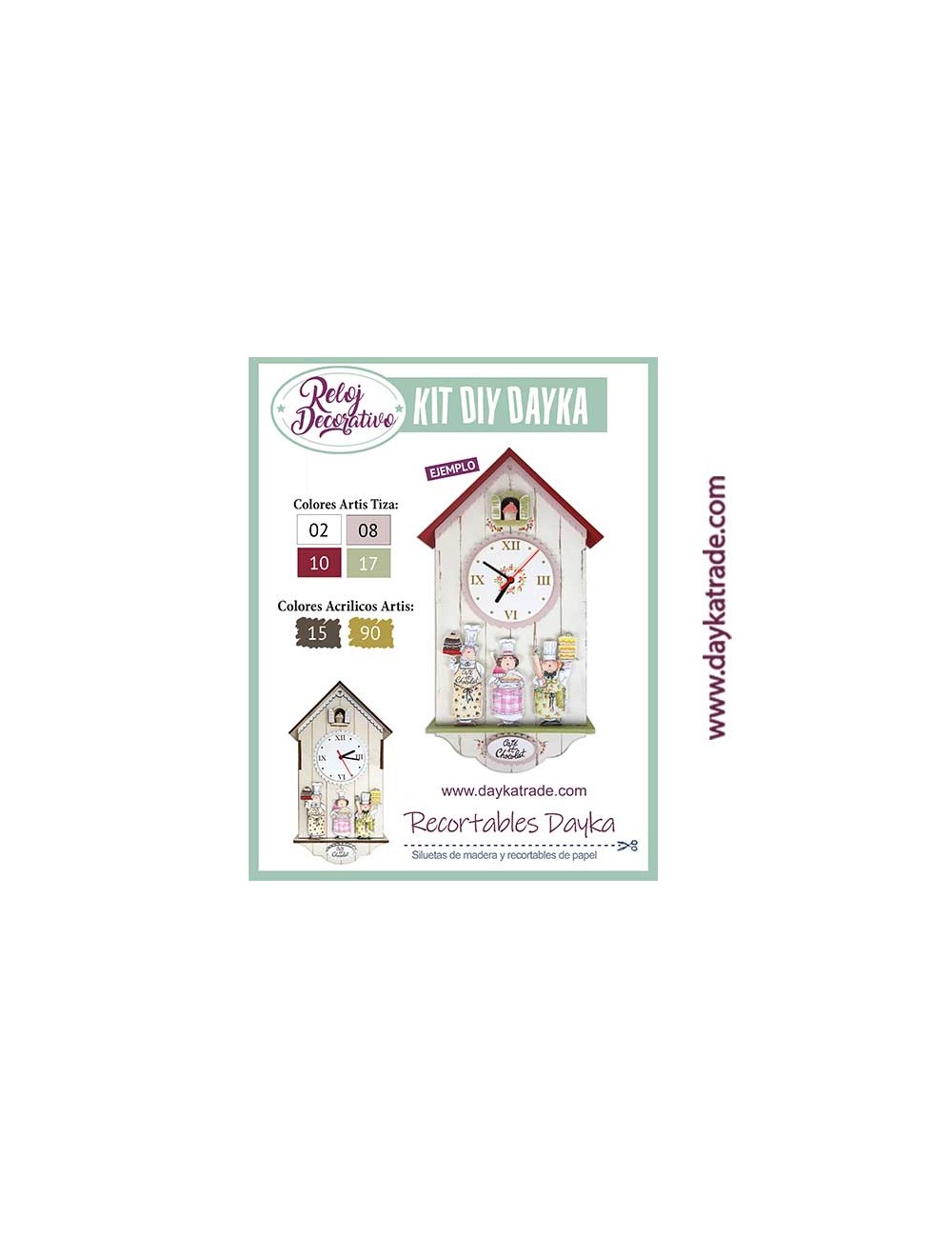 kit diy dayka reloj pasteleras