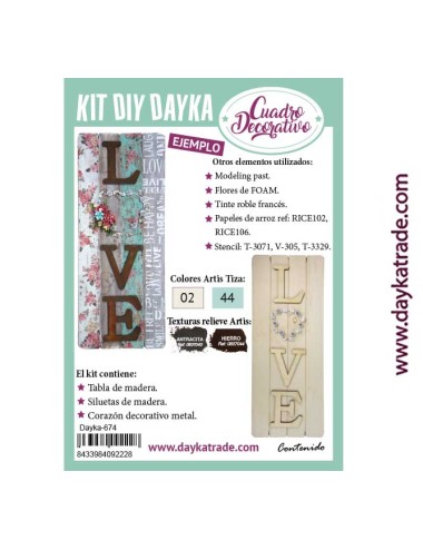 kit diy dayka tabla love