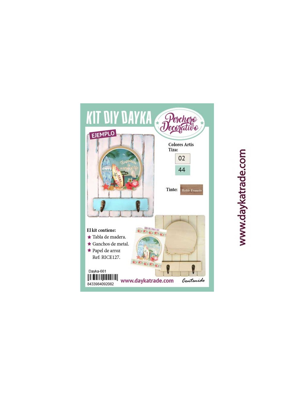 kit diy dayka tabla perchero surf