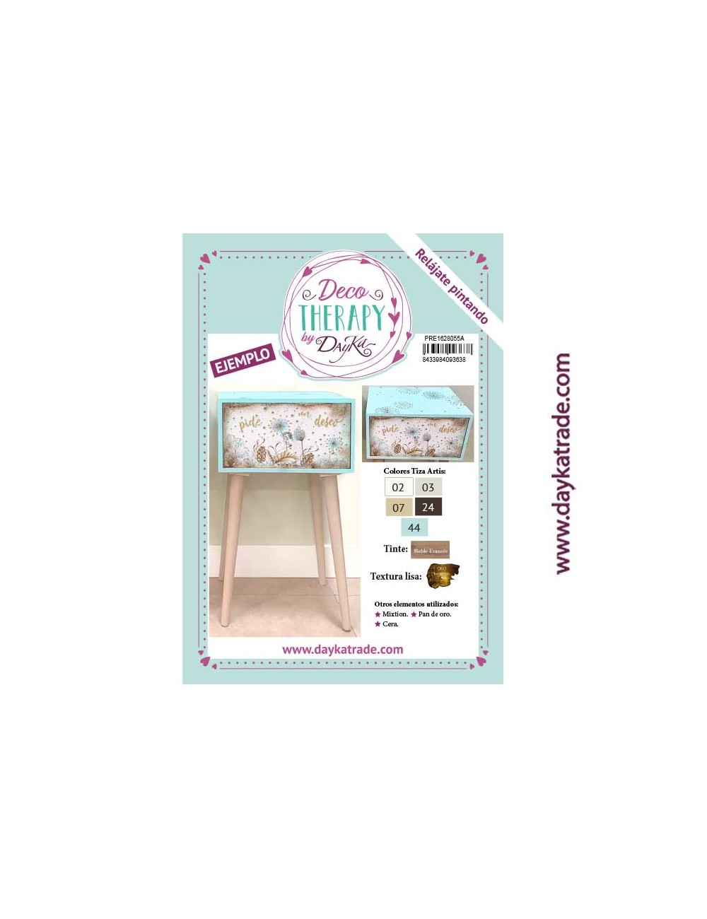 mueble mesilla con lienzo prediseñado "pide un deseo"