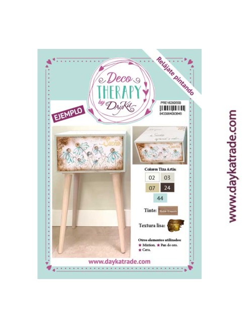 mueble mesilla con lienzo prediseñado "sueña"