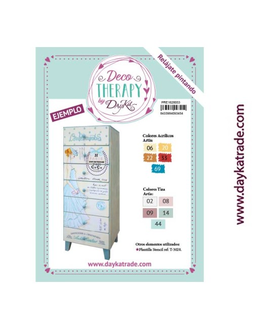 mueble sinfonier con lienzo prediseñado de chica complementos