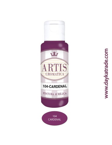 nº 104 cardenal (60ml) pintura acrilica artis cromatica