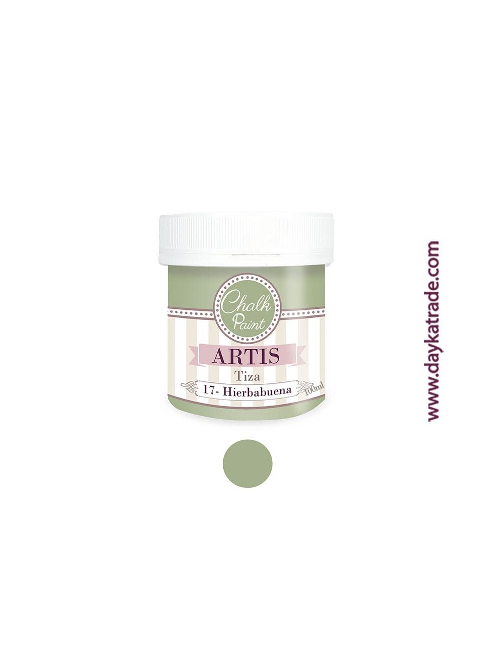 nº 17 hierbabuena pintura tiza chalk paint artis 100 ml