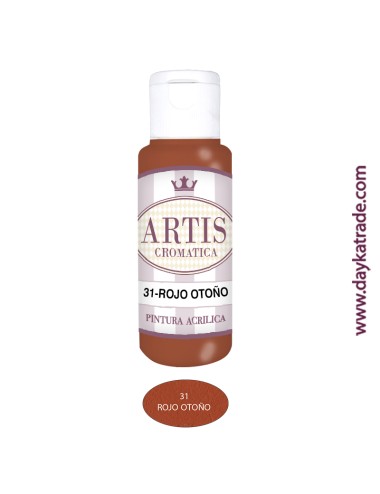 nº 31 rojo otoño (60ml) pintura acrilica artis cromatica