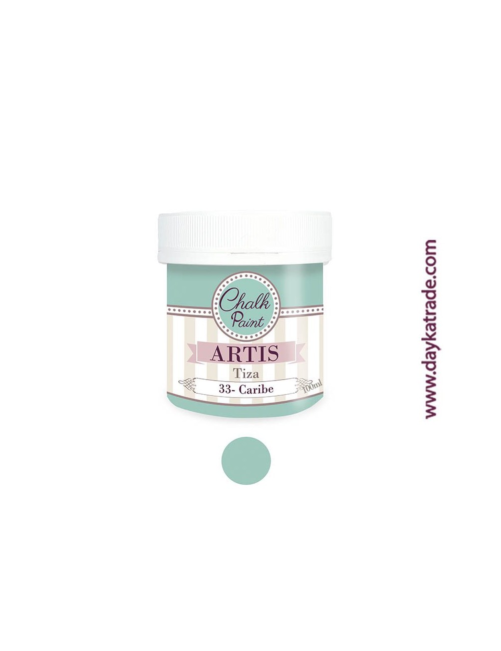 nº 33 caribe pintura tiza chalk paint artis 100 ml