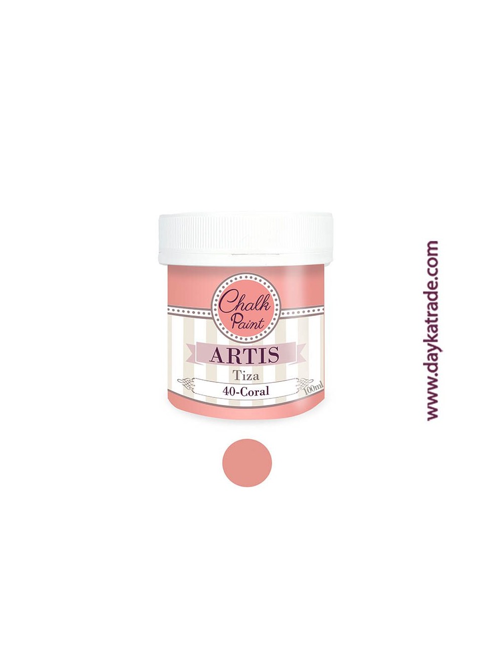 nº 40 coral pintura tiza chalk paint artis 100 ml