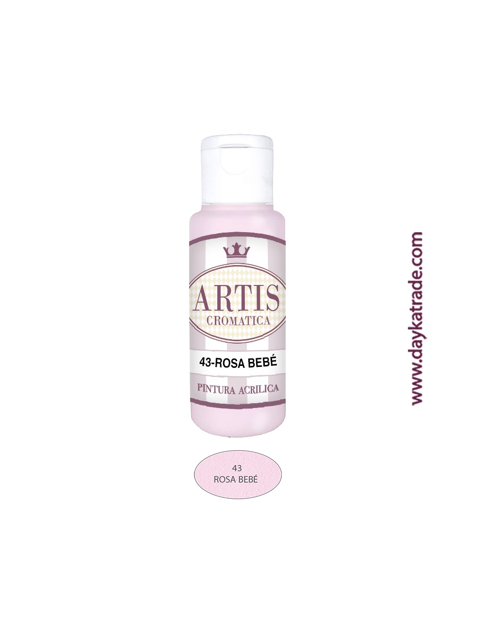 nº 43 rosa bebé (60ml) pintura acrilica artis cromatica