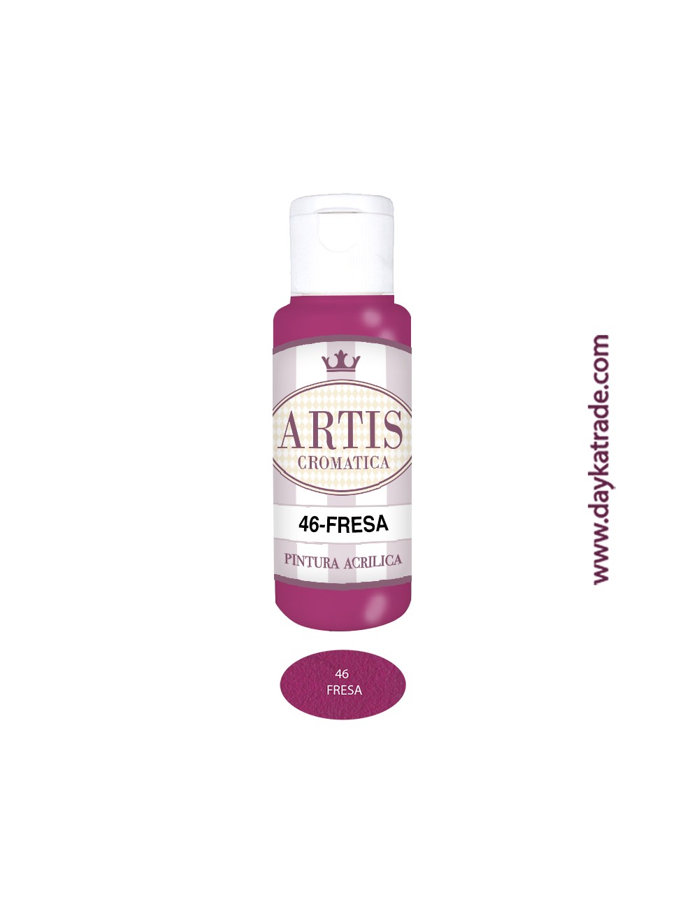 nº 46 fresa (60ml) pintura acrilica artis cromatica