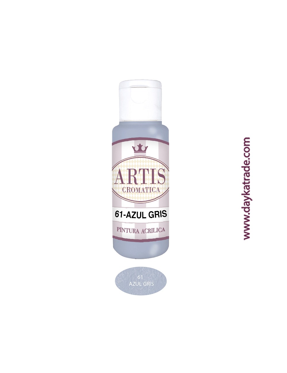 nº 61 azul gris (60ml) pintura acrilica artis cromatica