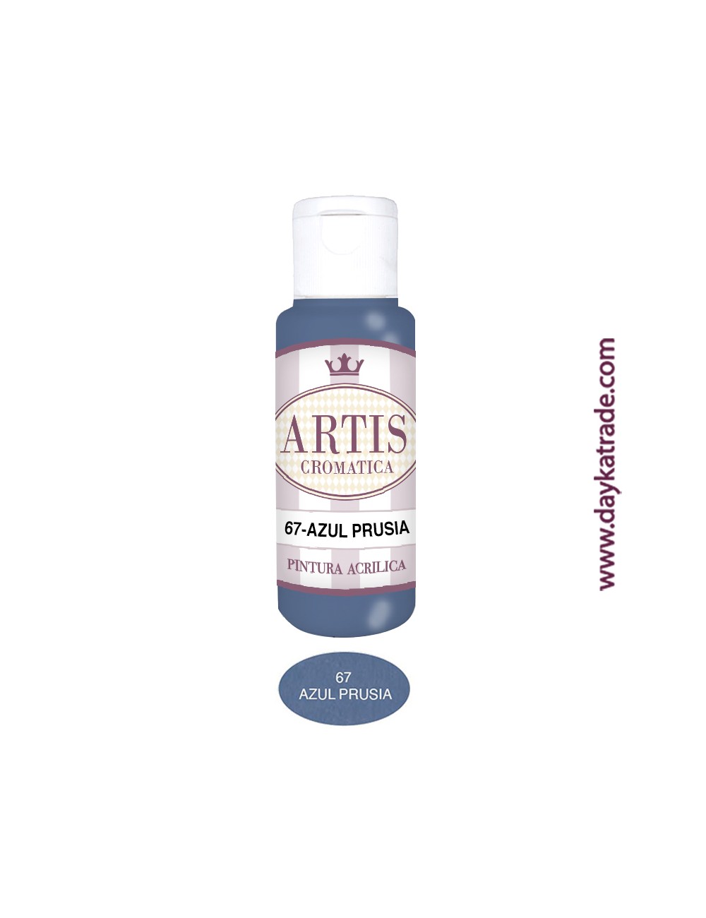 nº 67 azul prusia (60ml) pintura acrilica artis cromatica