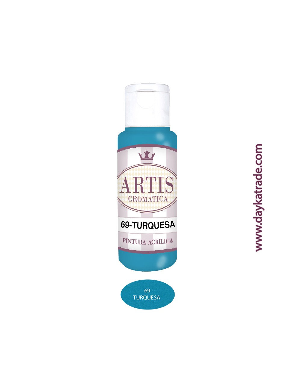 nº 69 turquesa (60ml) pintura acrilica artis cromatica