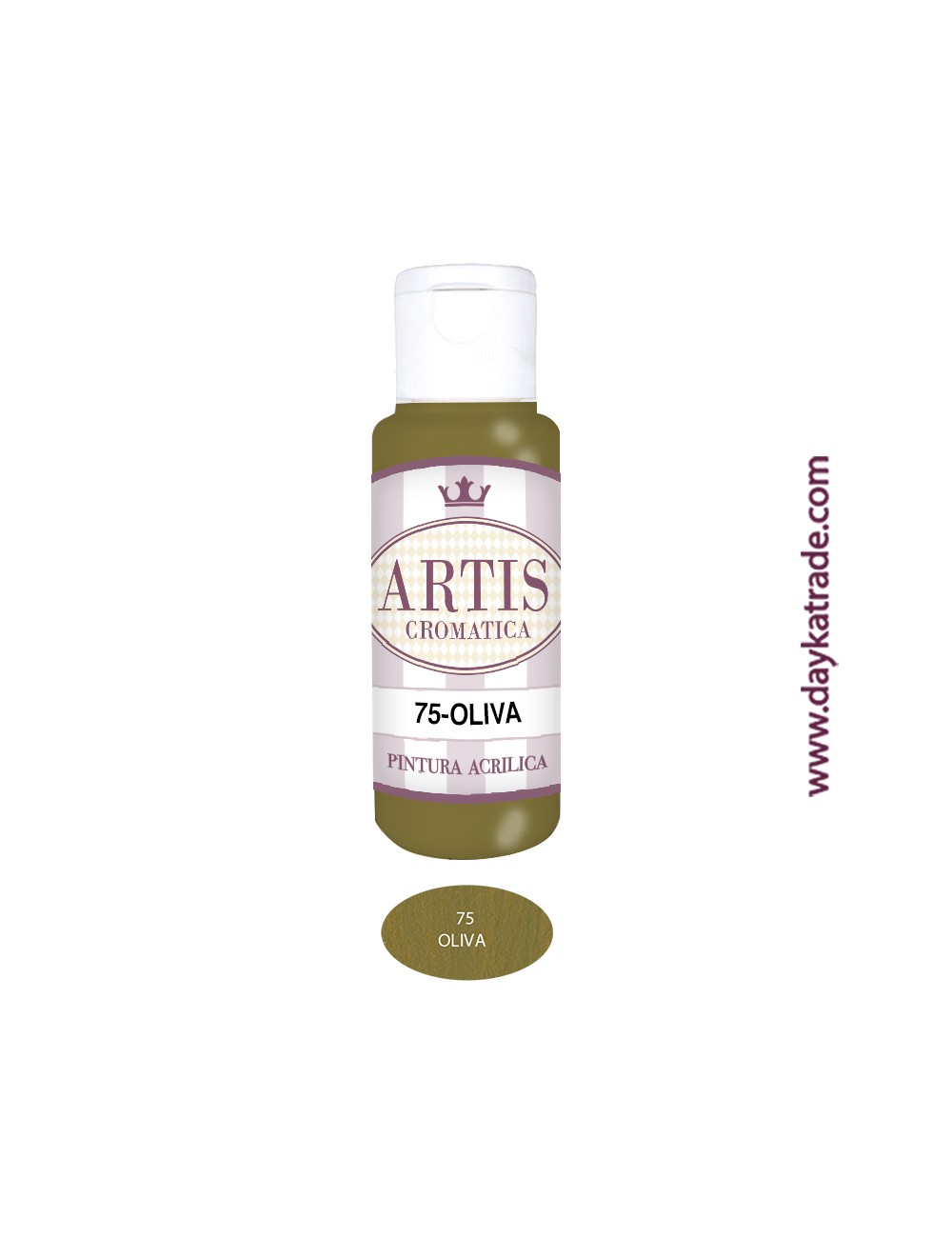 nº 75 oliva (60ml) pintura acrilica artis cromatica