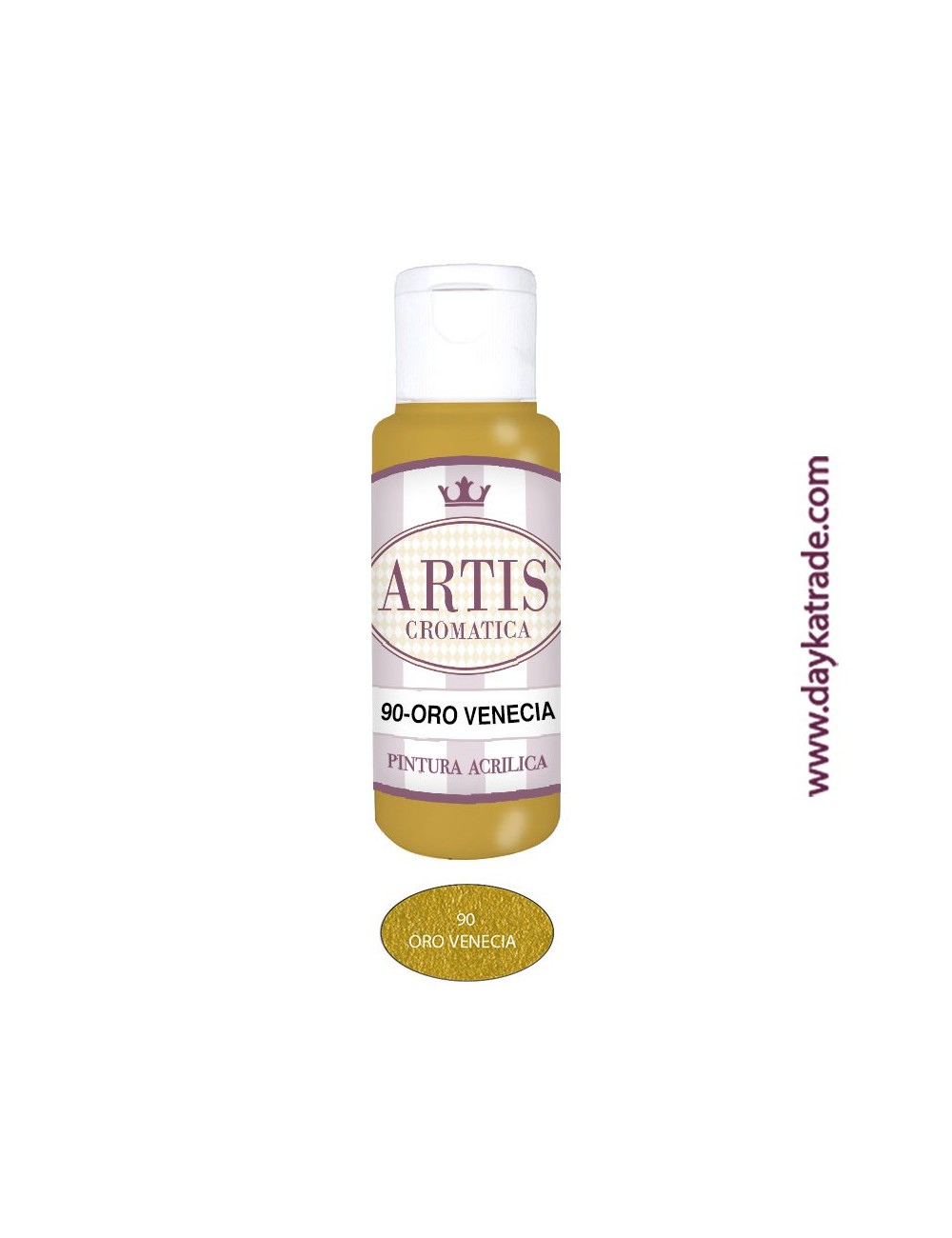 nº 90 oro venecia (60ml) pintura acrilica metalizada