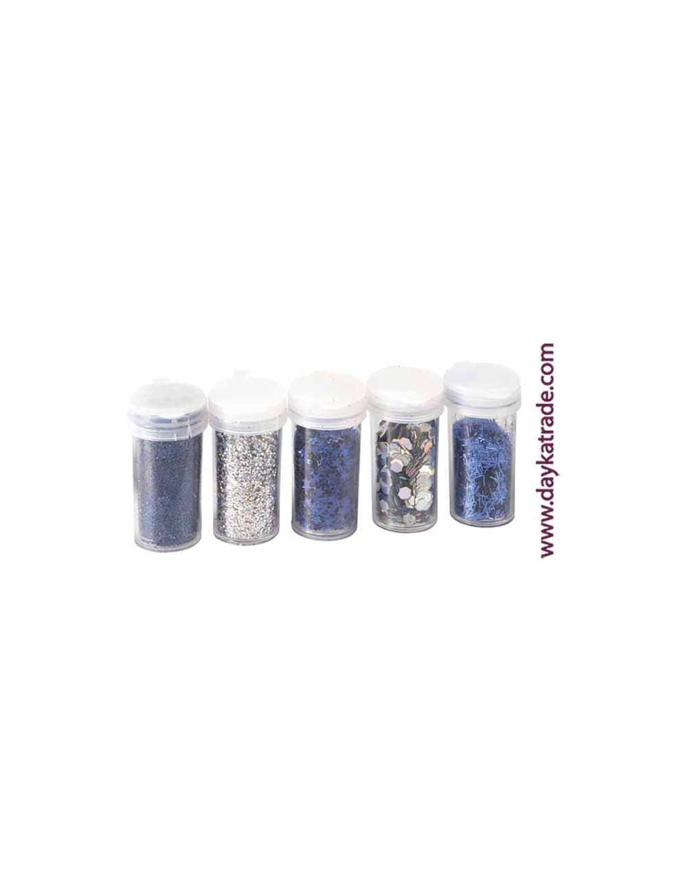 pack 5 glitter azules y platas