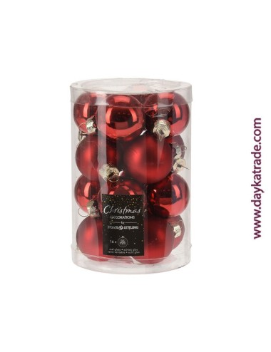 pack de bolas de Navidad rojo