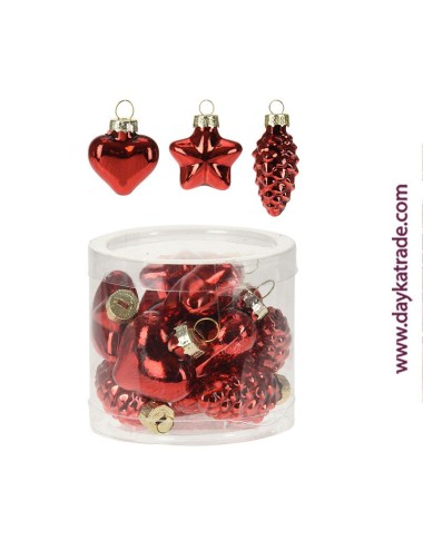 pack de decoración del árbol de Navidad rojo