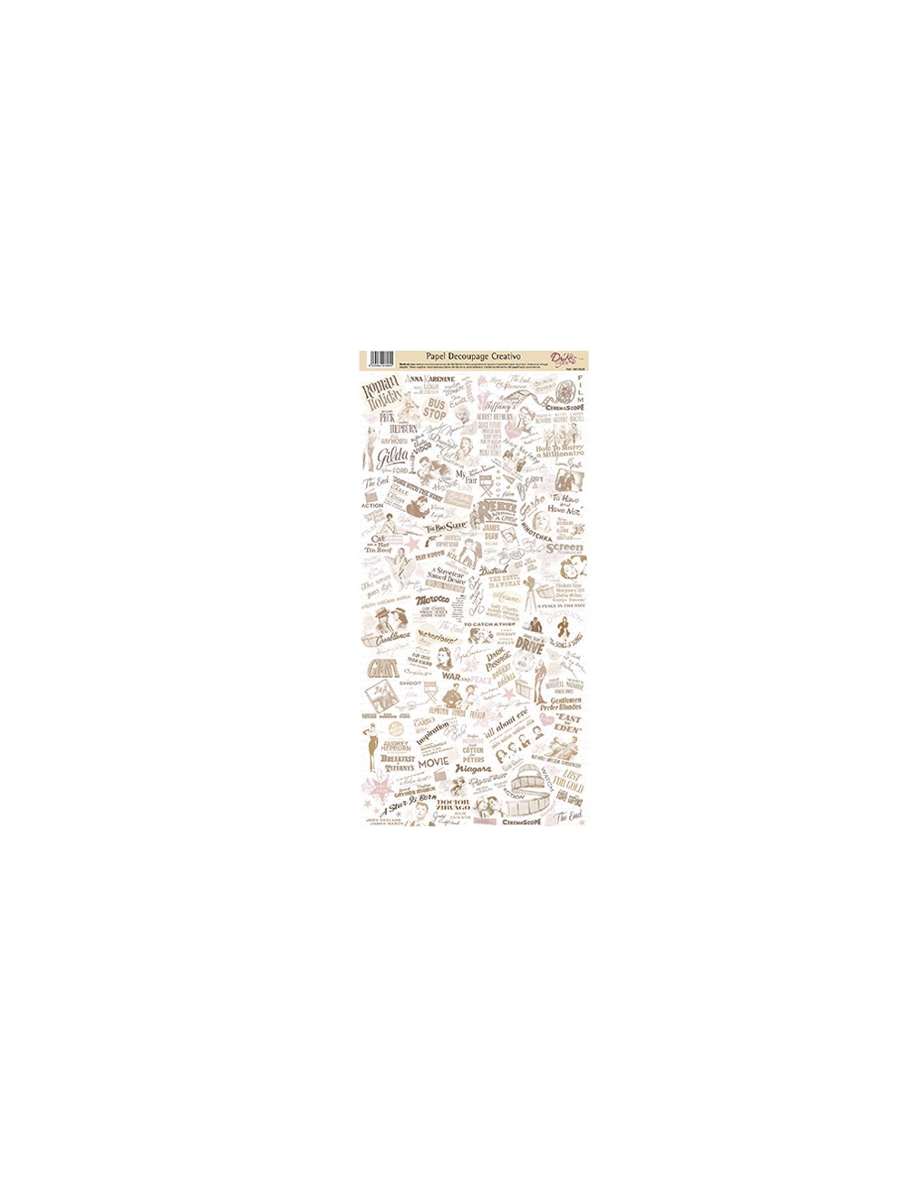 papel decoupage dayka cine películas vintage