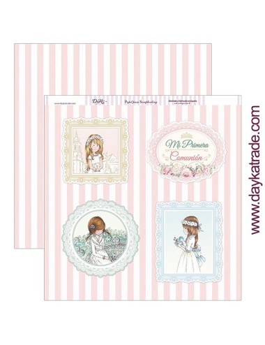 papel scrap "Comunión niña" dayka