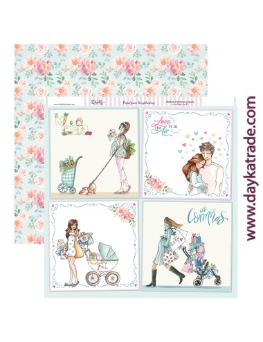 papel scrap "escenas del embarazo"