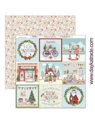 papel scrap "etiquetas de Navidad" dayka