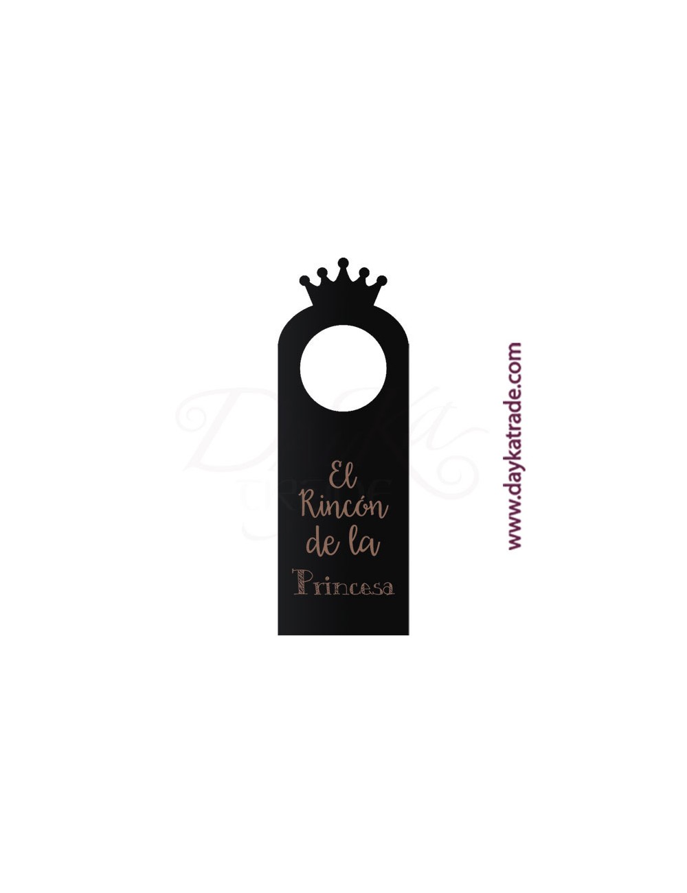 Pizarra etiqueta "el rincón de la princesa"