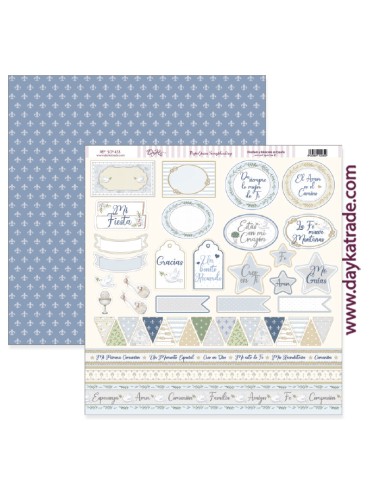 papel scrap Comunión niña - colección "Mi Primera Comunión"