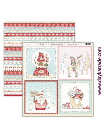papel scrap Navidad - colección "Contigo al Polo Norte"