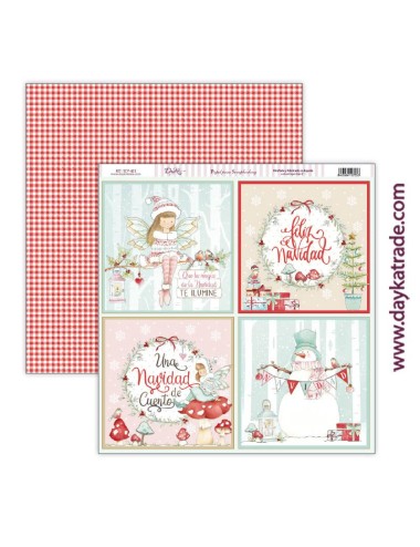 papel scrap Navidad - colección "Una Navidad de cuento"
