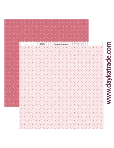 papel scrapbooking "Comunión niña fondo puntos rosa"