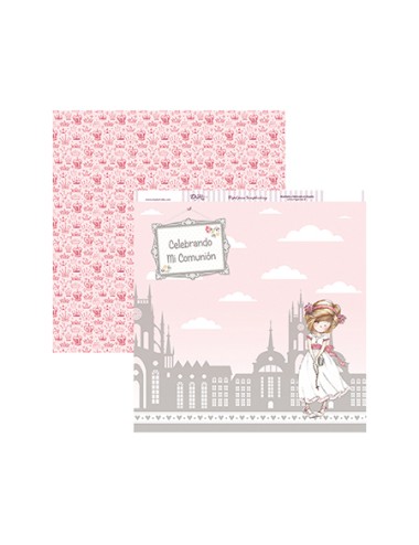 papel scrapbooking "Mi Primera Comunión niña"