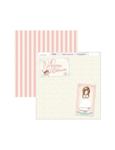 papel scrapbooking "Mi Primera Comunión niña"
