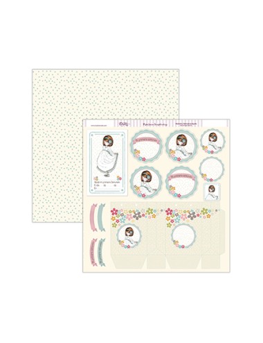 papel scrapbooking "Mi Primera Comunión niña"