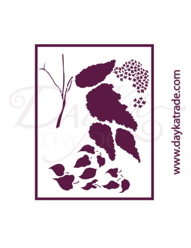 Plantilla de estarcido para decorar  "lilas"