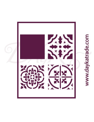 Plantilla de estarcido para decorar  hidráulico