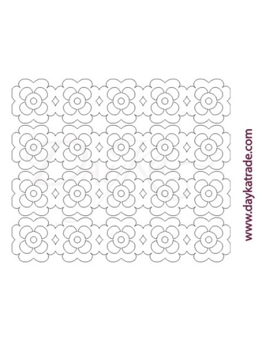 puntillas flor set de 4 de cartón blanco