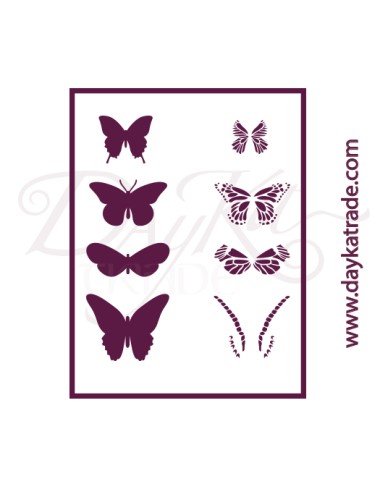 Plantillas de estarcido A4 dayka  "mariposas"