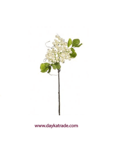 rama de bayas blanco 45 cm.